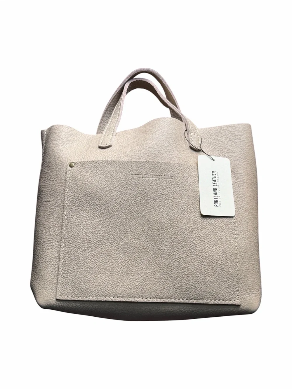 PORTLAND LEATHER Medium Crossbody Tote Oatmilk